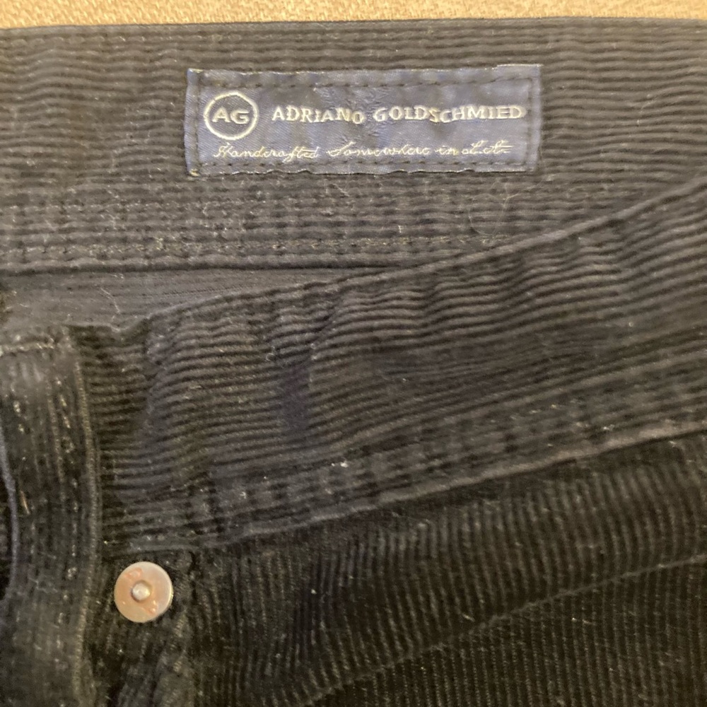 Adriano Goldschmied mens cotton small wale cord jean cut with rivets - Picture 2 of 10